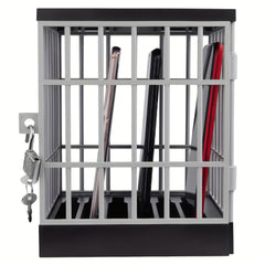 6 Slot Phone Jail Cell Lock Up Safe with Secure Lock Gray