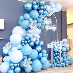 122pcs Metallic & Silvery Confetti Balloons for Party Decor