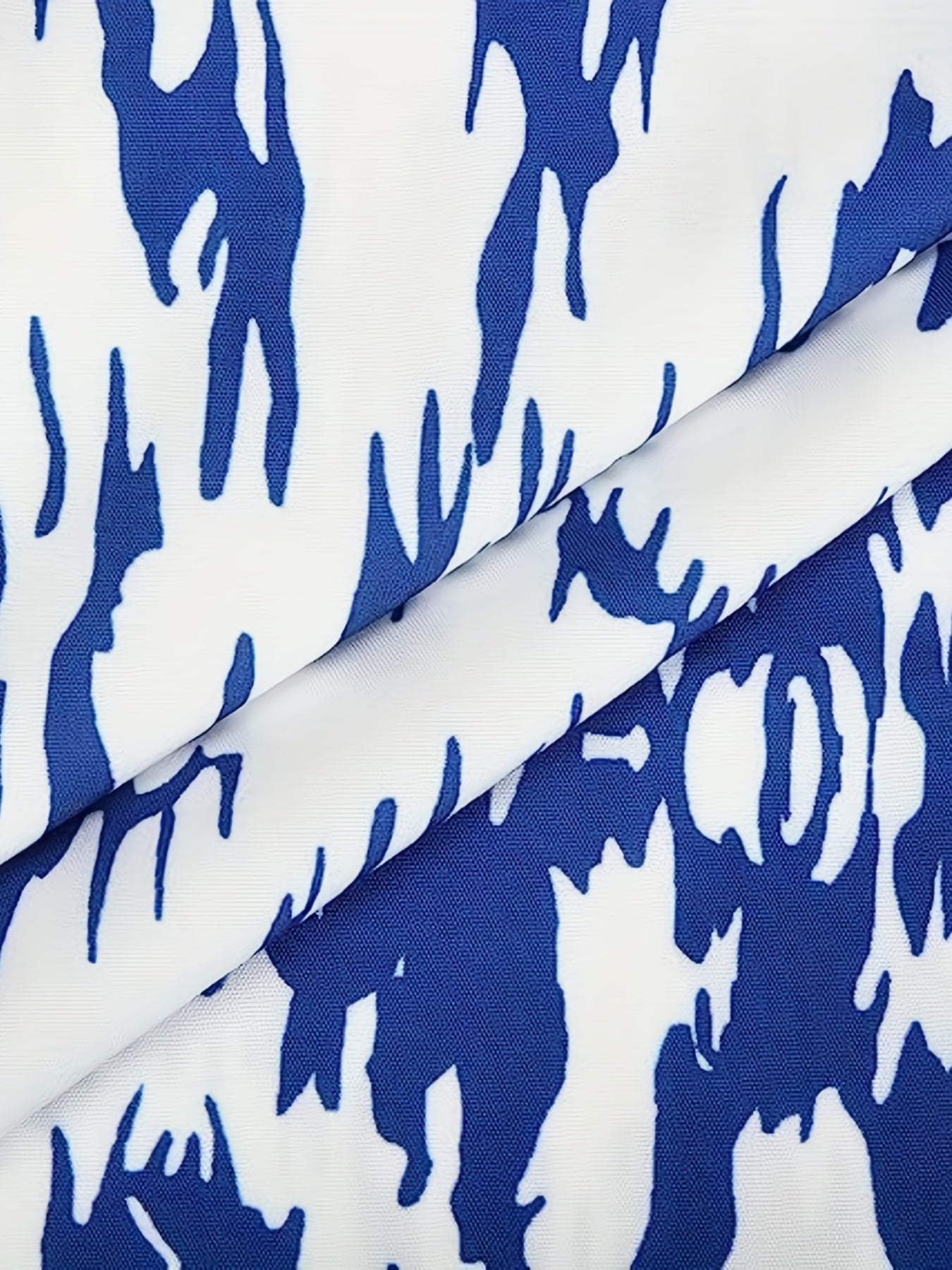 Ikat Print V Neck Stretch Dress