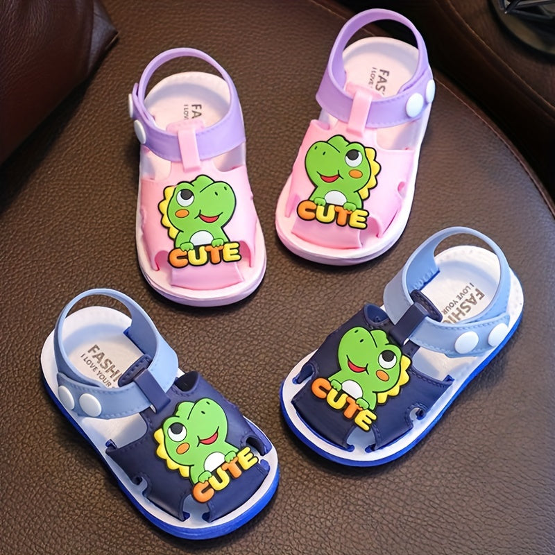 JIAGEYA Cartoon Dinosaur Charm Baby Sandals