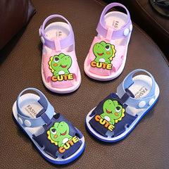 JIAGEYA Cartoon Dinosaur Charm Baby Sandals