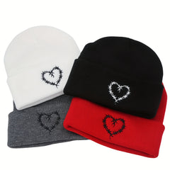 Heart shaped Knitted Hat Hip hop Hat Beanie Hat For Men And Women