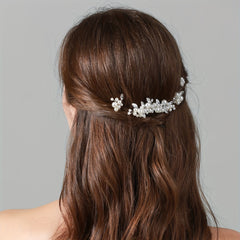 Faux Pearl Crystal Hair Comb Bridal Jewelry Insert Comb Wedding Hair Accessories