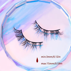 5 Pairs Fishtail Look False Eyelashes 15mm Volumized Cross Strip Lashes