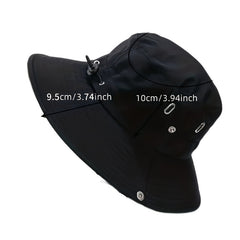 Wide Brim Sunshade Bucket Hat for UV Protection