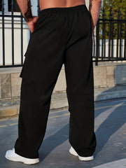Men's Drawstring Cargo Pants Straight Leg Joggers