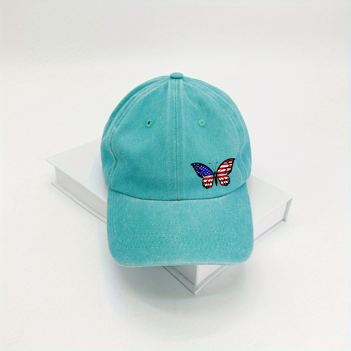 Butterfly Baseball Cap Distressed Cotton Dad Hat