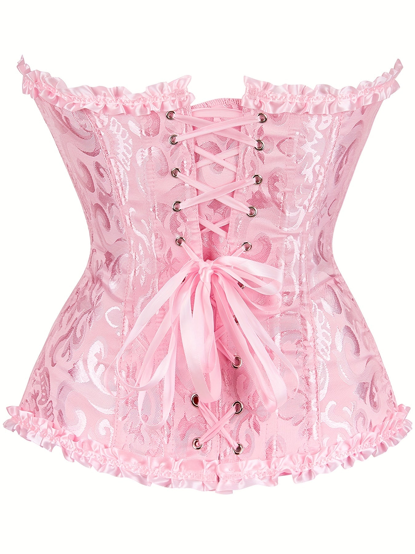 Floral Jacquard Underbust Corset Top