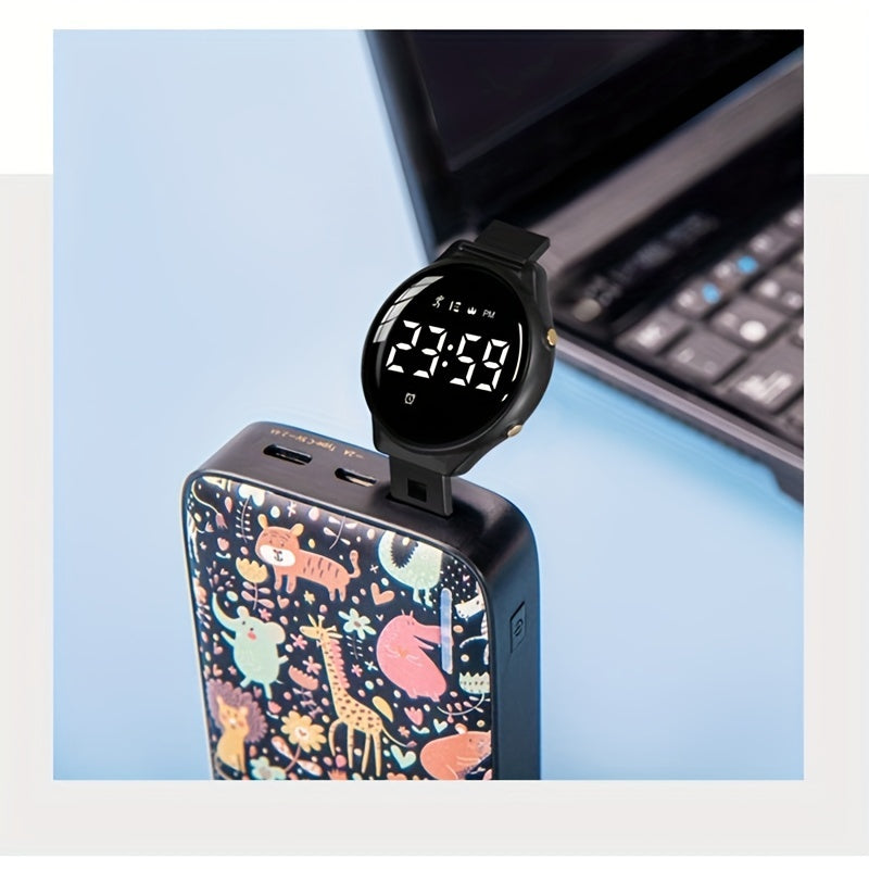 Waterproof Vibrating Alarm Clock Digital Wrist Watch for Kids