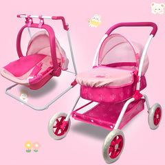 Anivia Doll Bed Furniture 2 Function Toy Doll Bed and Doll Swings