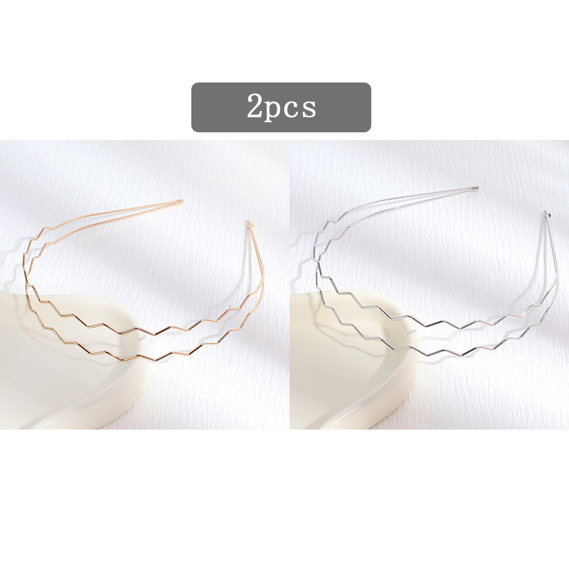 Metal Headband Thin Hairband Alloy Layer Golden Silver Hair Accessories