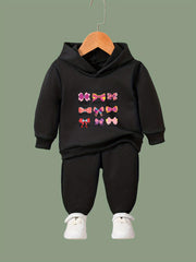 Bow & GOD SAYS I AM Pattern 2pcs Activewear Sets For Girls