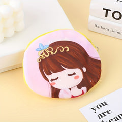 Girls Cartoon Zipper Coin Purse Wallet Storage Bag Plush Key Bag