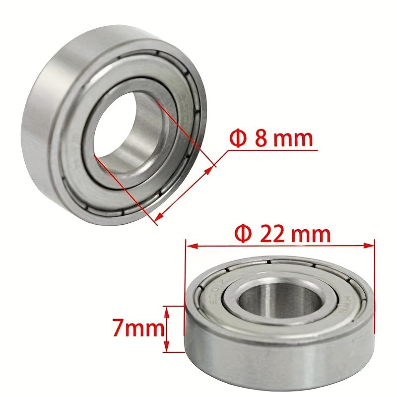 10pcs 608zz Ball Bearing Carbon Steel 8x22x7mm ABEC 7 Smooth Performance