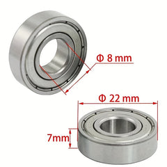 10pcs 608zz Ball Bearing Carbon Steel 8x22x7mm ABEC 7 Smooth Performance
