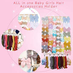 Girls' Hair Bow Clips Holder & Organizer Wall Hanger