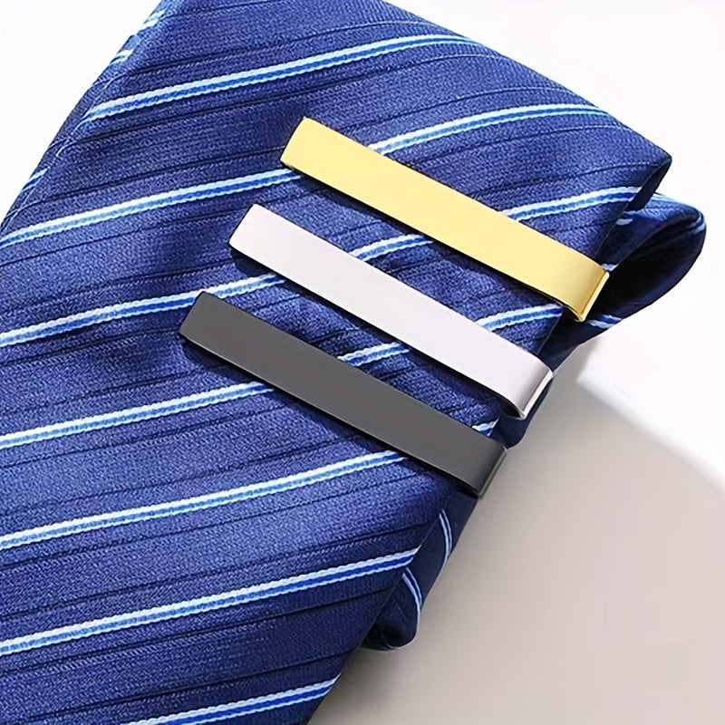 Men's Tie Clip And Brooch Set Stainless Steel Accessories