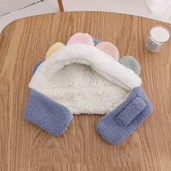 Colorful Sunflower Earmuffs & Winter Scarf for Girls