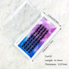 10 25mm D Curl DIY Lash Clusters Extensions