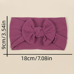 5pcs Soft Nylon Bow Elastic Headband Hair Accessories for Baby Girls
