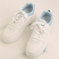 Women's Letter Graphic Lace Up Platform Sneakers