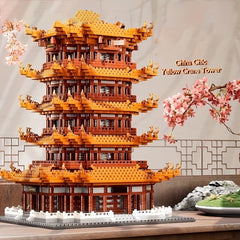 Yellow Crane Tower Building Blocks Desktop Decoration & Holiday Gift
