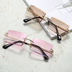 RZ1421 Frameless Square Cut Sunglasses
