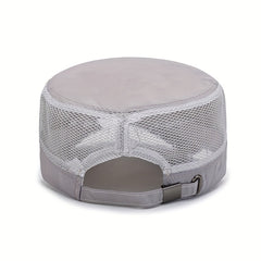 Men's Breathable Mesh Sunscreen Peaked Cap Flat Cap