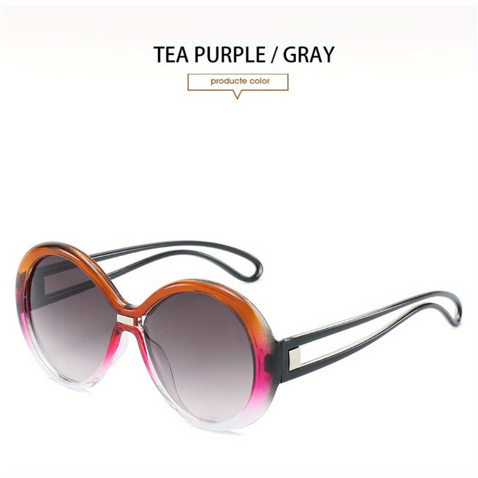 Retro Round Frame Vacation Sunglasses