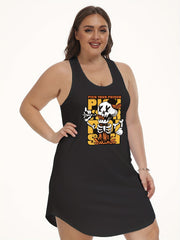 Cartoon Skull & Letter Print Tank Nightdress
