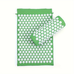 Yoga Acupressure Massage Mat & Pillow Set with Storage Bag