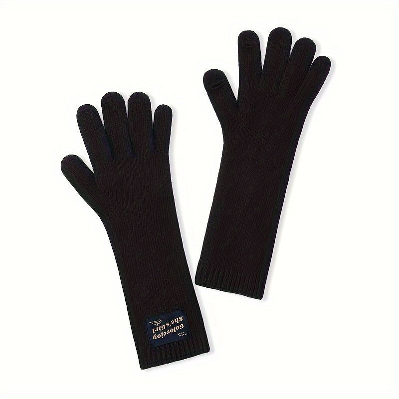 Winter Knitted Gloves for Men and Women, Warm Windproof Touch Screen Gloves