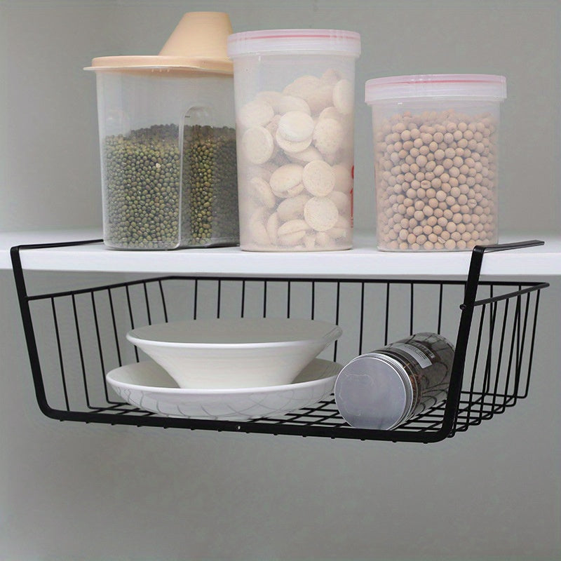 Cabinet Hanging Storage Basket for Office Desktop and Closet Storage