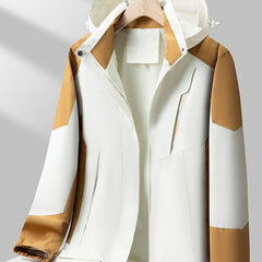 Stylish Soft Shell Hiking Jacket with Detachable Hood