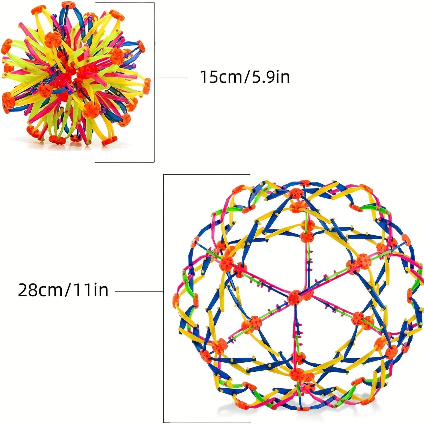Expandable Breathing Ball Toy for Children and Adults - 5.9 to 11 Inches