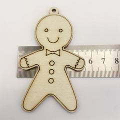 10pcs Wooden Christmas Decorations Boy DIY Natural Wood Chips