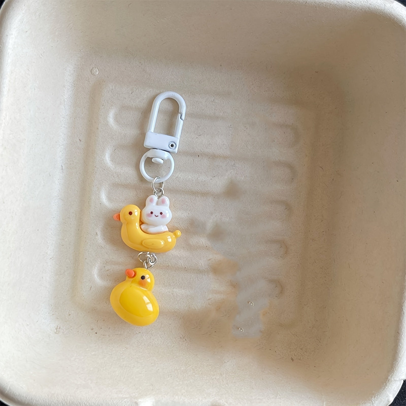 Duck Boat Rabbit Keychain Backpack Bag Purse Hanging Pendant Keyring