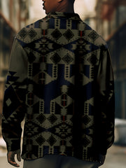 Men's Lightweight Ethnic Flap Pocket Shirt Coat