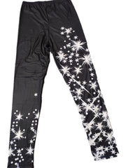Star Print Leggings High Waist Skinny Elastic Leggings