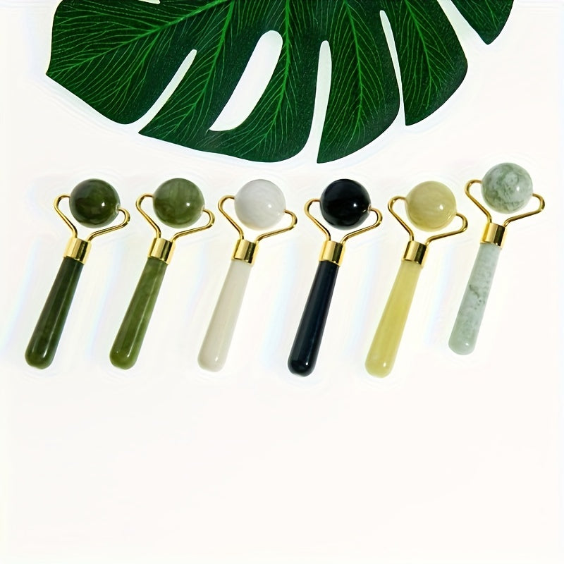 Jade Face & Eye Massage Roller, Compact Design for Soothing Massage