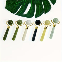 Jade Face & Eye Massage Roller, Compact Design for Soothing Massage