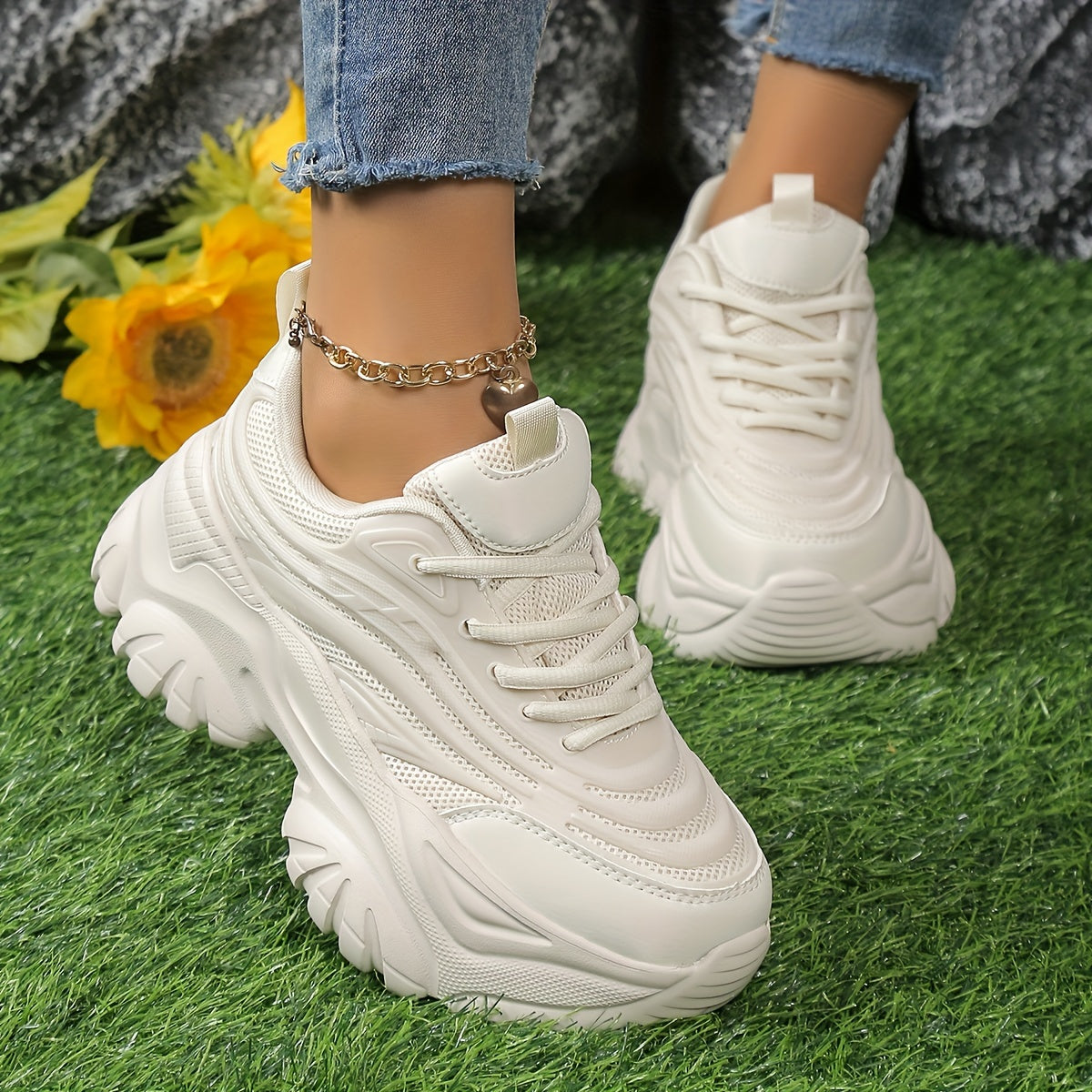 Heighten Non Slip Chunky Sneakers Casual Running Shoes