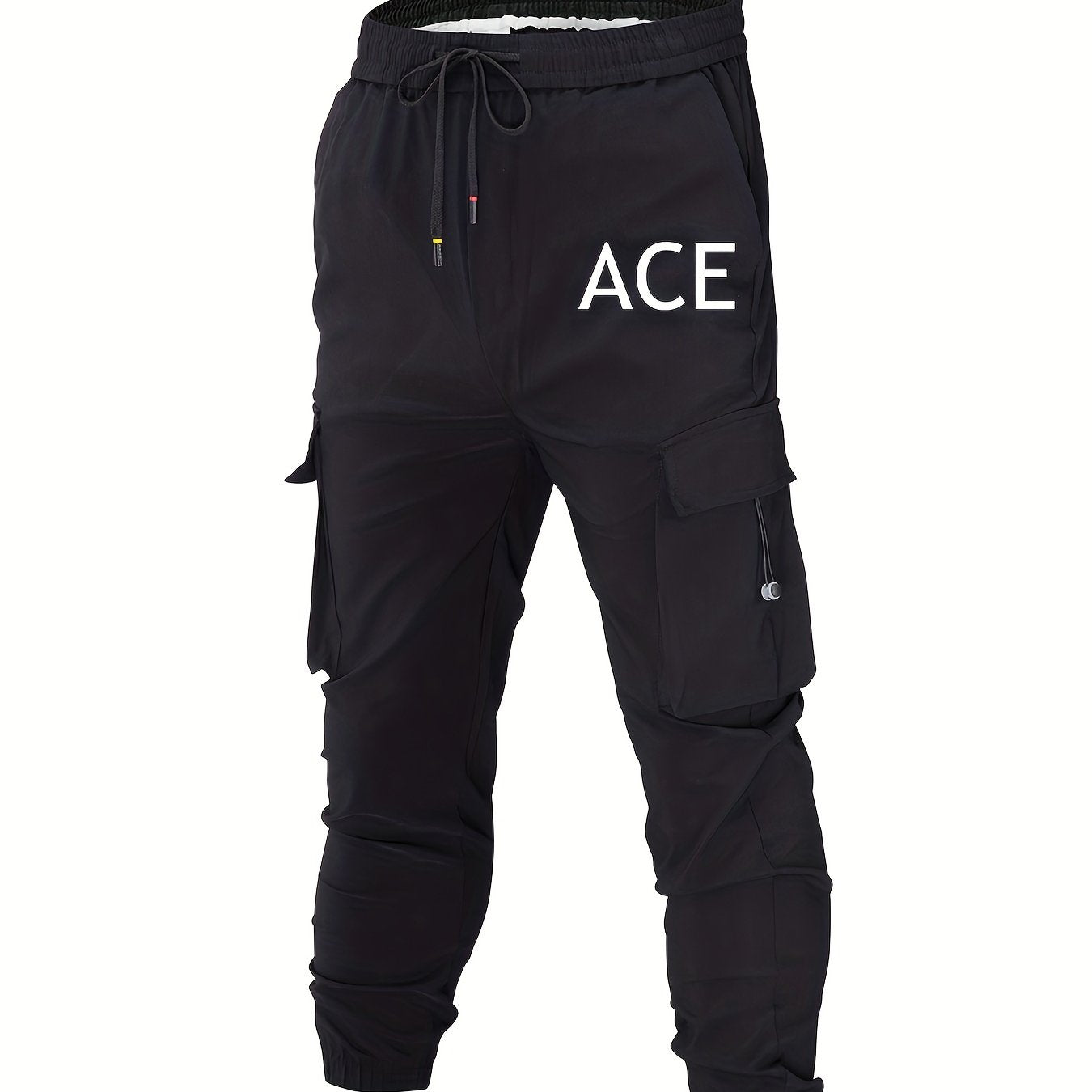 ACE Cotton Cargo Pants Men's Casual Drawstring Joggers