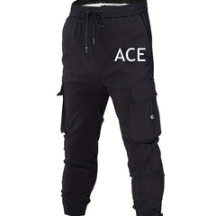 ACE Cotton Cargo Pants Men's Casual Drawstring Joggers