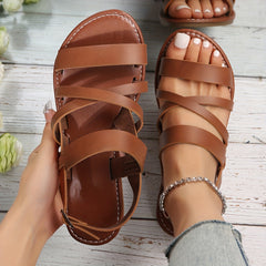 Women's Roman Flat Sandals Open Toe Anti-Skid Shoes