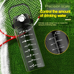 1.5L 2L Large Handle Water Bottle Portable Leakproof Clear Cup with Scale
