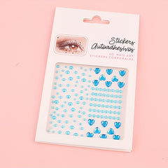 Colorful Eye Makeup Stickers Rhinestone & Pearl Decoration
