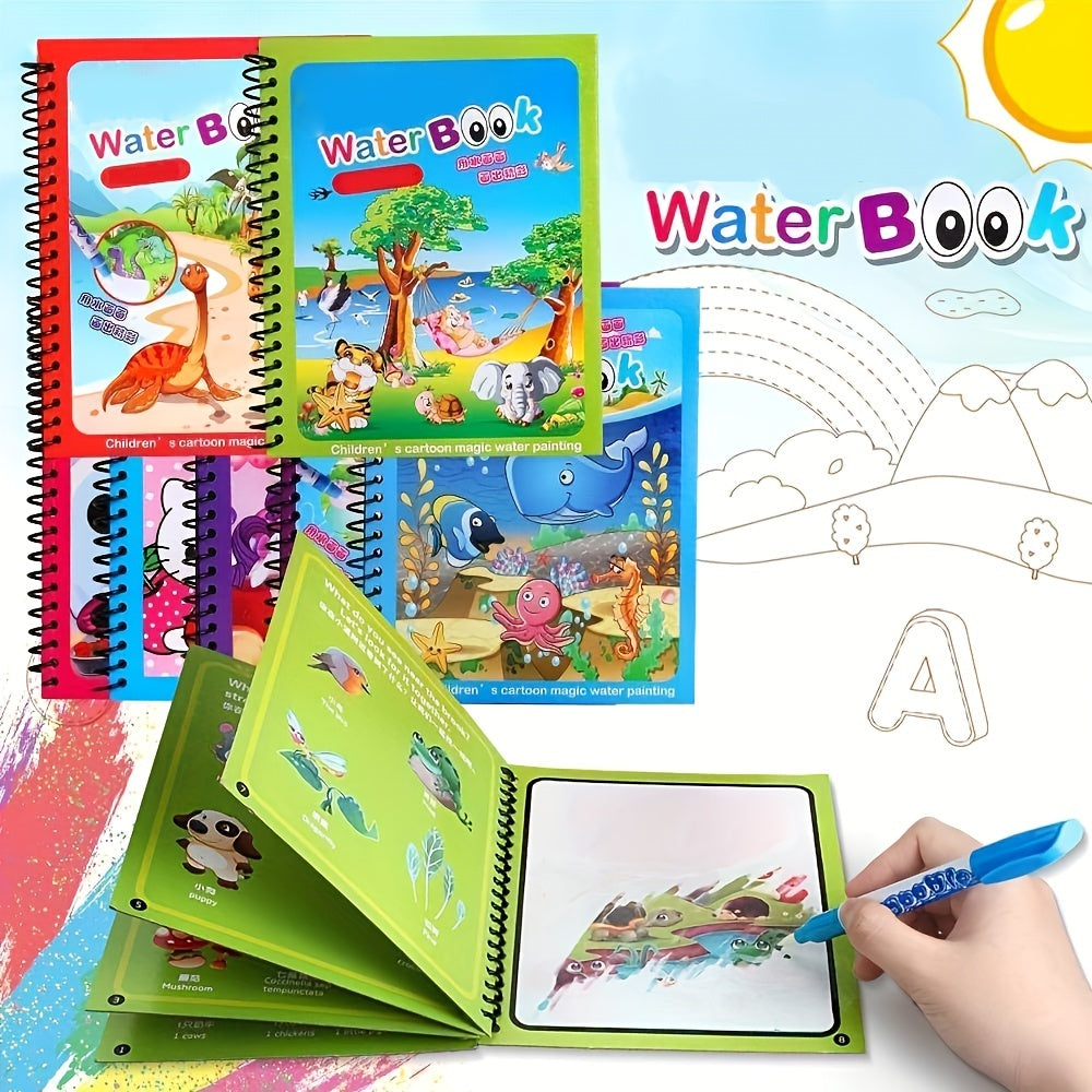 4pcs Reusable Water Drawing Book Painting Toys