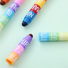 2 Sets Fluorescent Highlighter Pens 12 Set Solid Colors Card Books