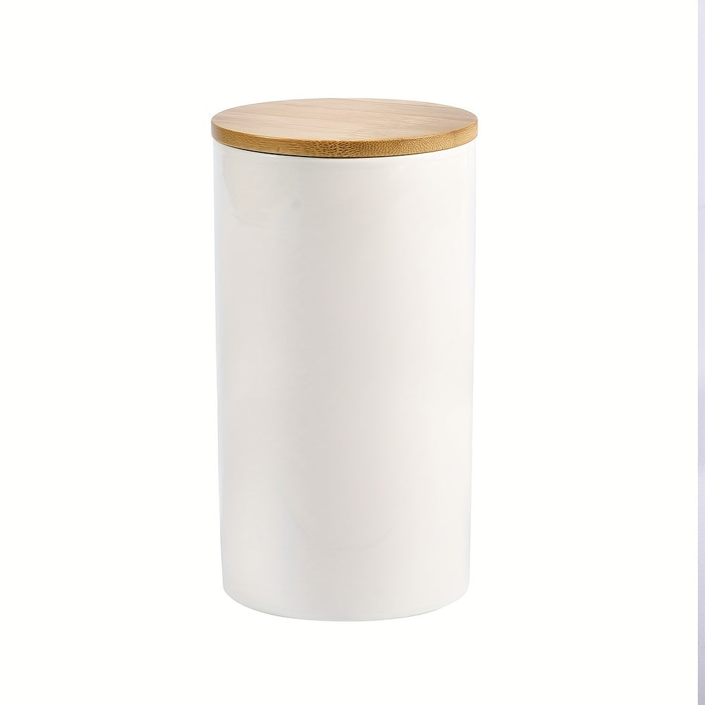 Kitchen Coffee Jar With Bamboo Lid Food Storage Box Spice Jars Set